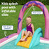 Inflatable Butterfly Kids Play Pool Park with Slide 180cm Pink