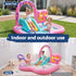 Inflatable Butterfly Kids Play Pool Park with Slide 180cm Pink