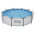 Bestway 305CM Swimming Pools Steel Above Ground Round Backyard Pool Set White