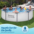 Bestway 305CM Swimming Pools Steel Above Ground Round Backyard Pool Set White