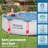 Bestway 305CM Swimming Pools Steel Above Ground Round Backyard Pool Set White
