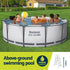 Bestway Steel Pro Max 3.66m Round Above Ground Pool Set Pump Ladder Cover 10250L