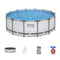 Bestway Swimming Pool 427x427x122cm Steel Frame Above Ground Pools Round Filter Pump Ladder