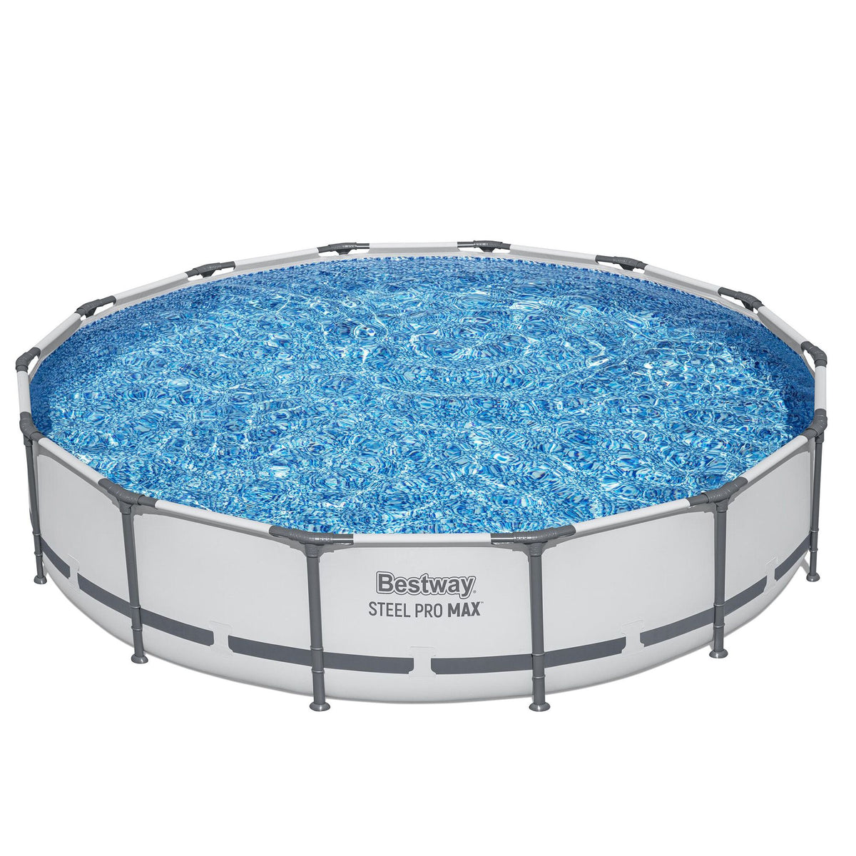 427CM Swimming Pools Steel Above Ground Round Backyard Pool Set White