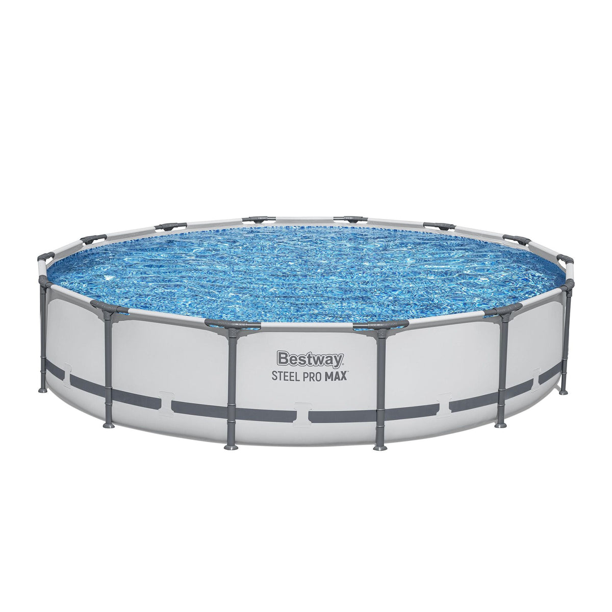 427CM Swimming Pools Steel Above Ground Round Backyard Pool Set White
