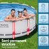 427 x 107cm Above Ground Steel Round Swimming Pool Set, Backyard, White