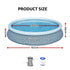 Bestway 457cm Swimming Pool Inflatable Above Ground Round Pools w/ Filter Pump