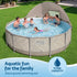 Swimming Pools 396cm x 107cm Steel Above Ground Canopy Backyard Pool Set White