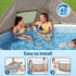 Swimming Pools 396cm x 107cm Steel Above Ground Canopy Backyard Pool Set White