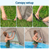 Swimming Pools 396cm x 107cm Steel Above Ground Canopy Backyard Pool Set White