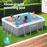 Bestway Steel Frame Above Ground Swimming Pool 282x196x84cm Filter Pump 3662L