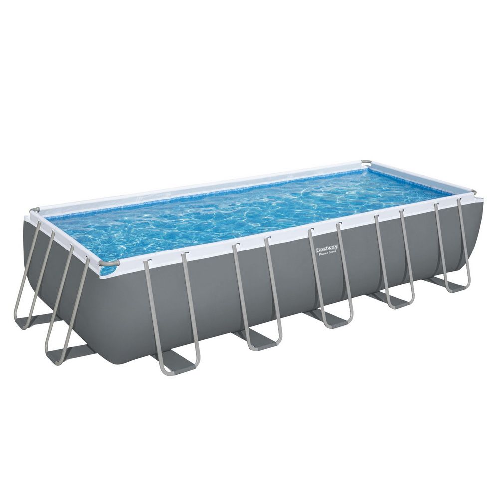 640x274x132cm Power Steel Above Ground Pool Set 19281L with Pump Ladder