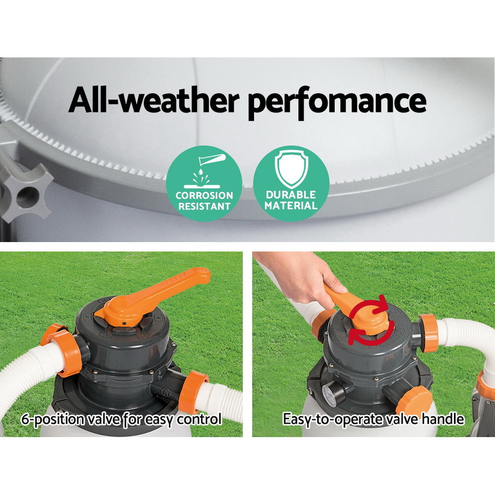 Bestway Pool Pump Sand Filter 1500GPH 5678L/H Pools Flowclear Filters