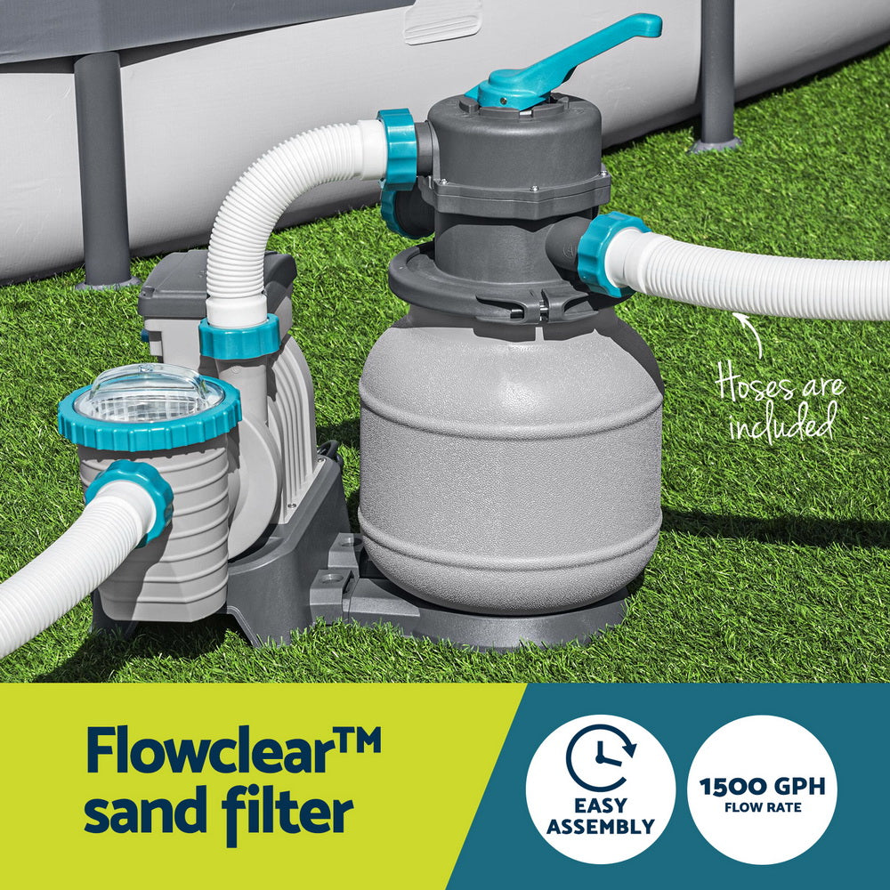 Pool Pump Sand Filter 1500GPH 5678L/H Pools Flowclear Filters