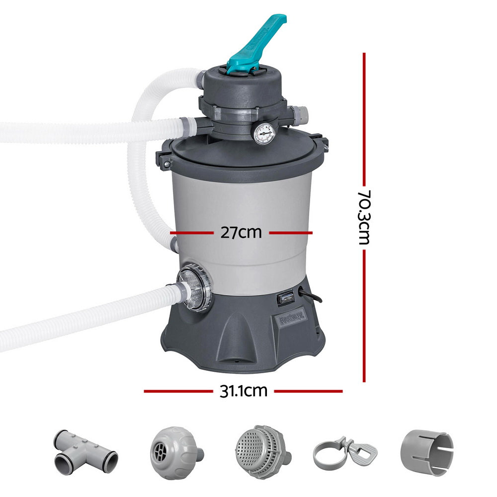 Pool Pump Sand Filter 800GPH 3028L/H Pools Flowclear Filters