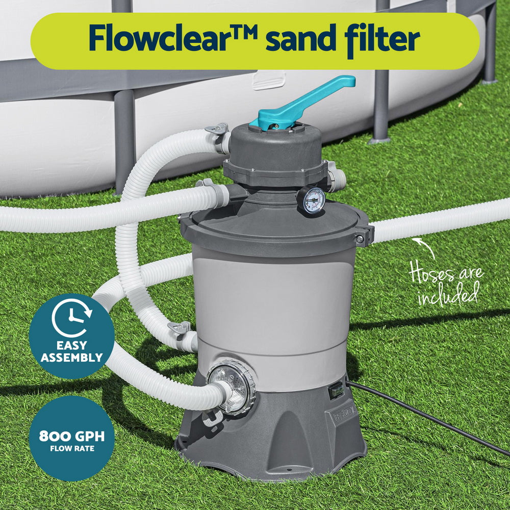 Pool Pump Sand Filter 800GPH 3028L/H Pools Flowclear Filters
