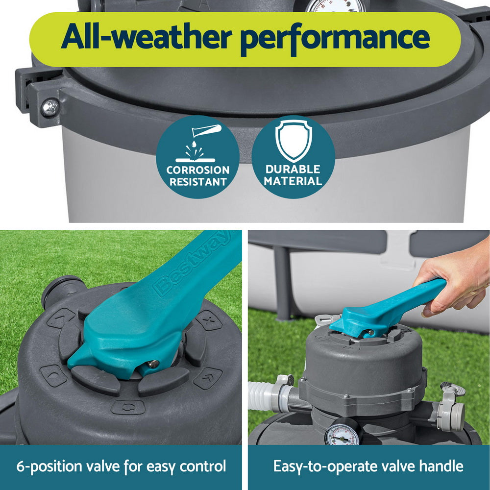 Pool Pump Sand Filter 800GPH 3028L/H Pools Flowclear Filters