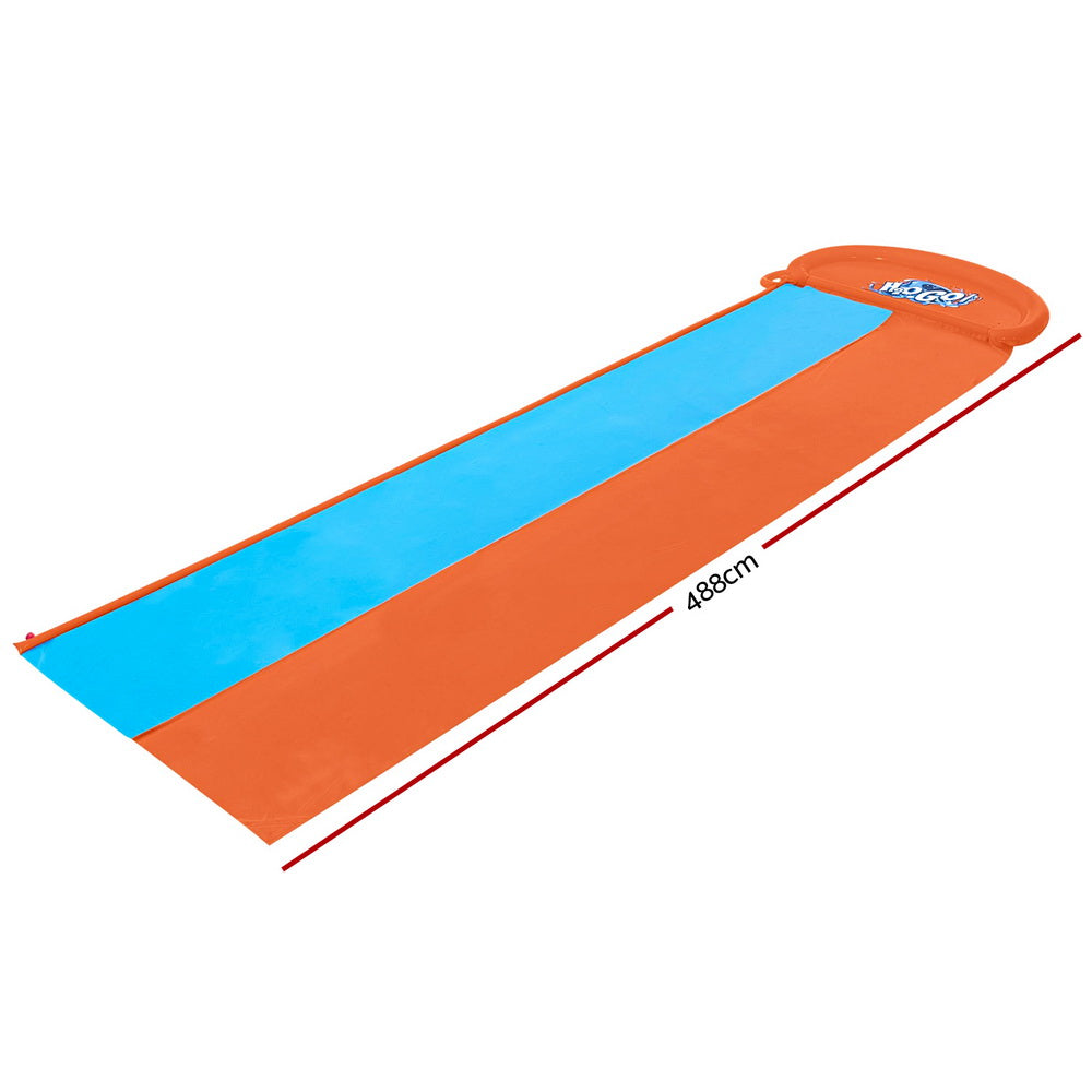 Water Slide Kids Slip 488cm Dual Slides Inflatable Splash Pad