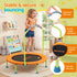 36inch Kids Trampoline Foldable Rebounder Fitness for Ages 3+ Orange