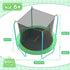8ft Trampoline Kids Rebounder Safety Net Enclosure Outdoor Fitness 2.44m for Ages 6+