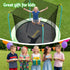 8ft Trampoline Kids Rebounder Safety Net Enclosure Outdoor Fitness 2.44m for Ages 6+