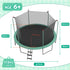 14ft Trampoline Kids Rebounder Safety Net Enclosure Outdoor Fitness 4.27m for Ages 6+