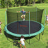 14ft Trampoline Kids Rebounder Safety Net Enclosure Outdoor Fitness 4.27m for Ages 6+