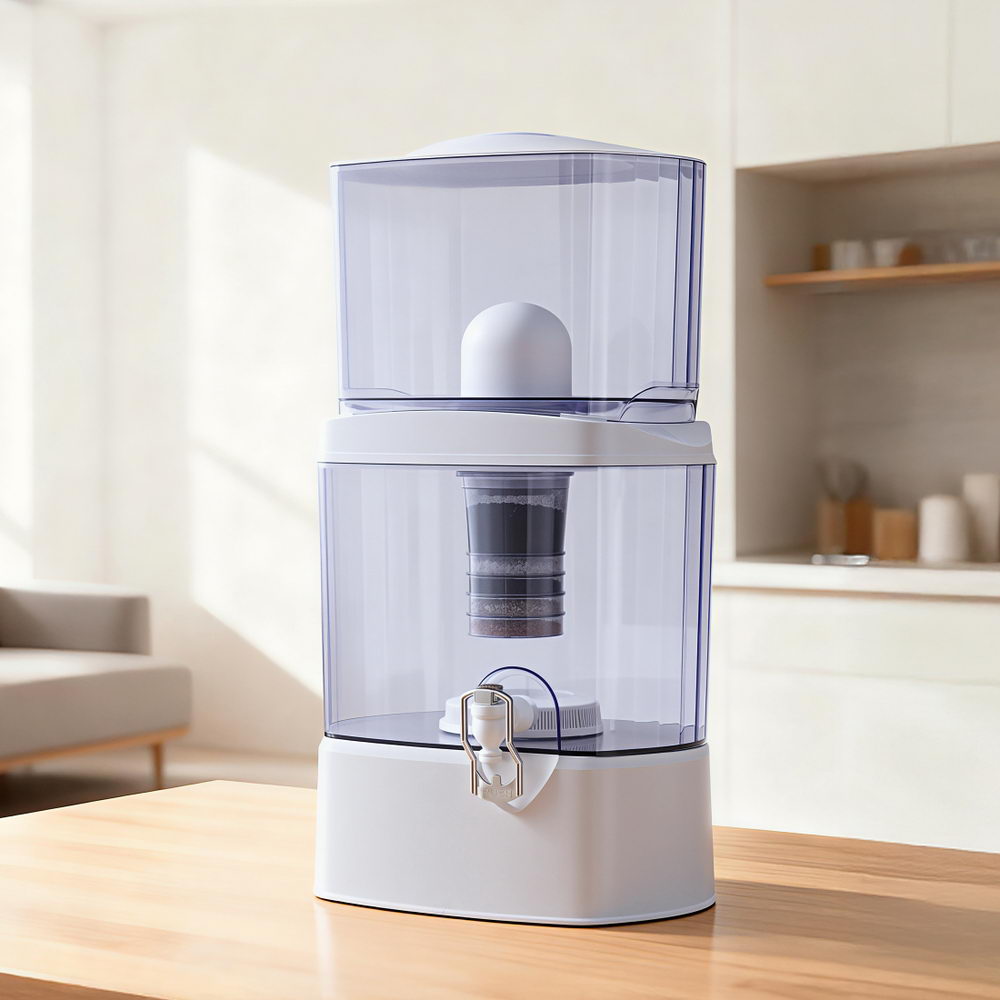 Benchtop Water Filter 24L Gravity Multi-Stage BPA-Free Home Camping