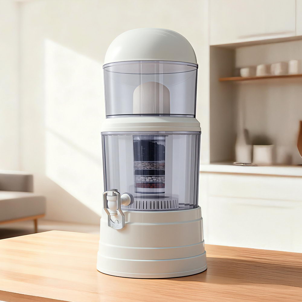 Benchtop Water Filter 14L Gravity Multi-Stage BPA-Free Home Camping