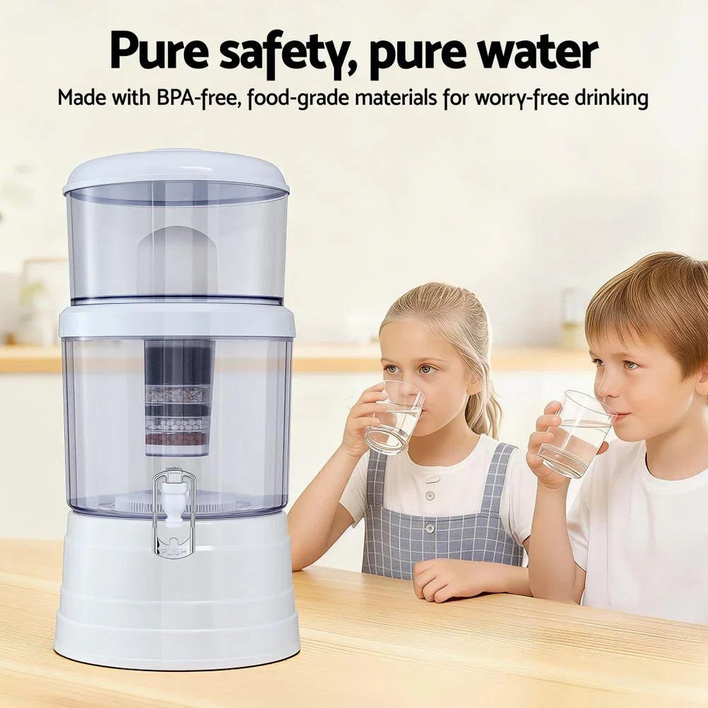 Benchtop Water Filter 16L Gravity Multi-Stage BPA-Free Home Camping