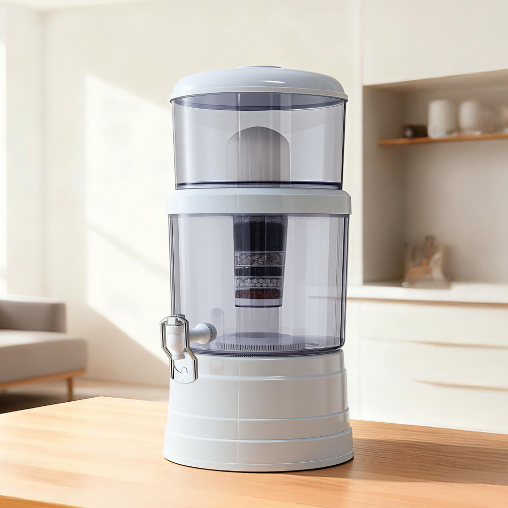Benchtop Water Filter 16L Gravity Multi-Stage BPA-Free Home Camping
