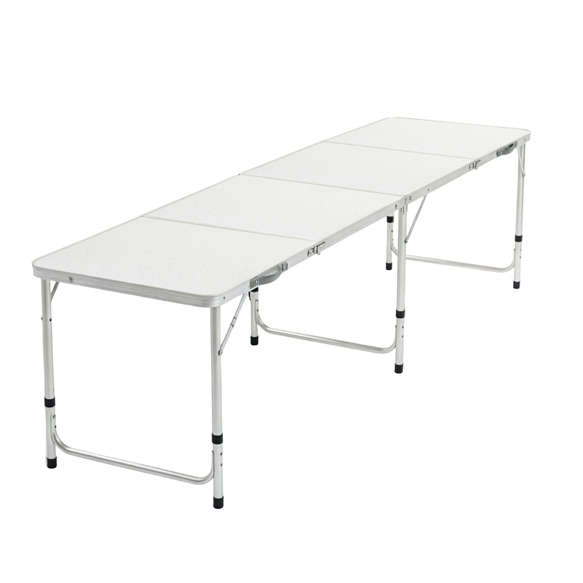 240cm Aluminium Folding Camping Table with Adjustable Height – Portable