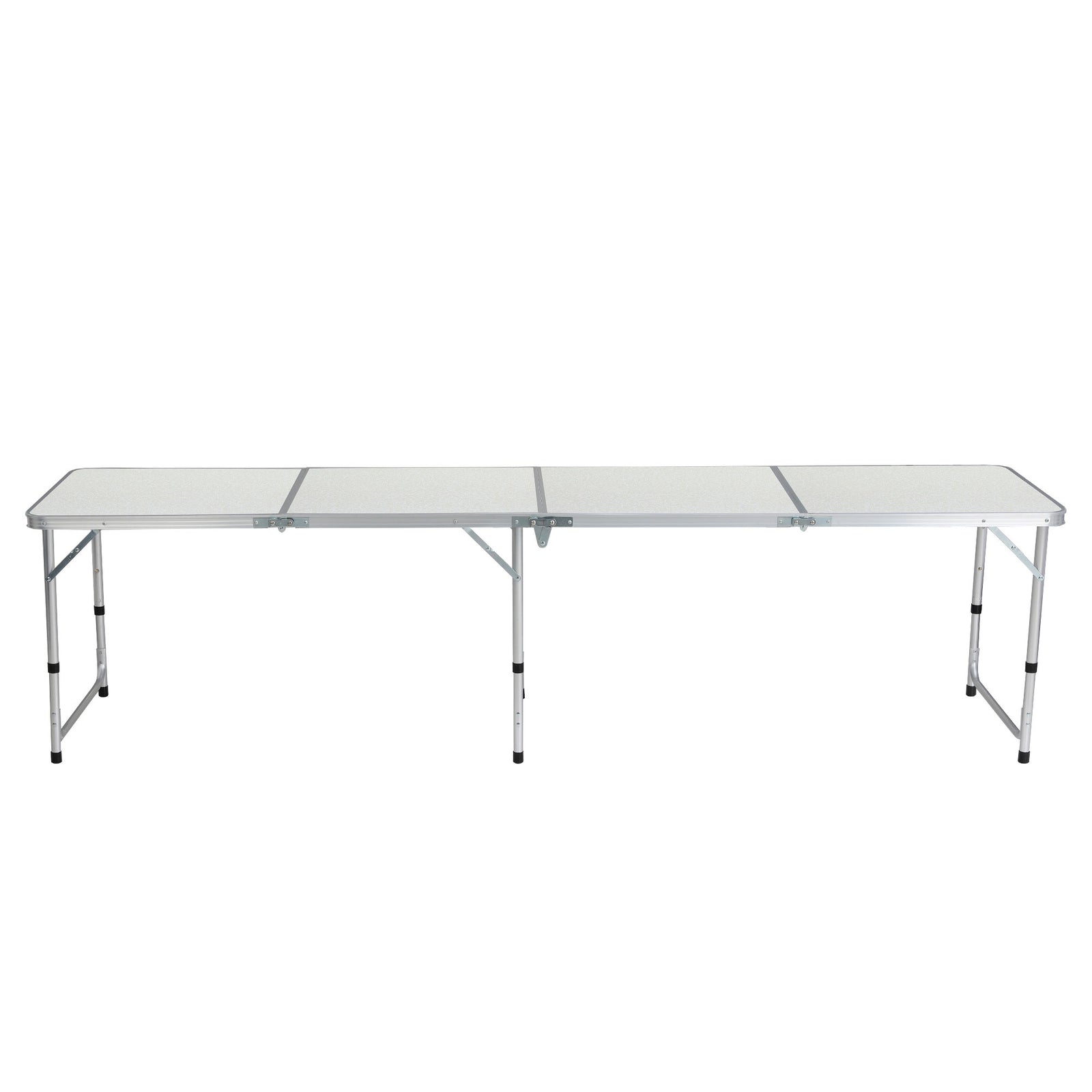 240cm Aluminium Folding Camping Table with Adjustable Height – Portable