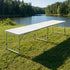 240cm Aluminium Folding Camping Table with Adjustable Height – Portable