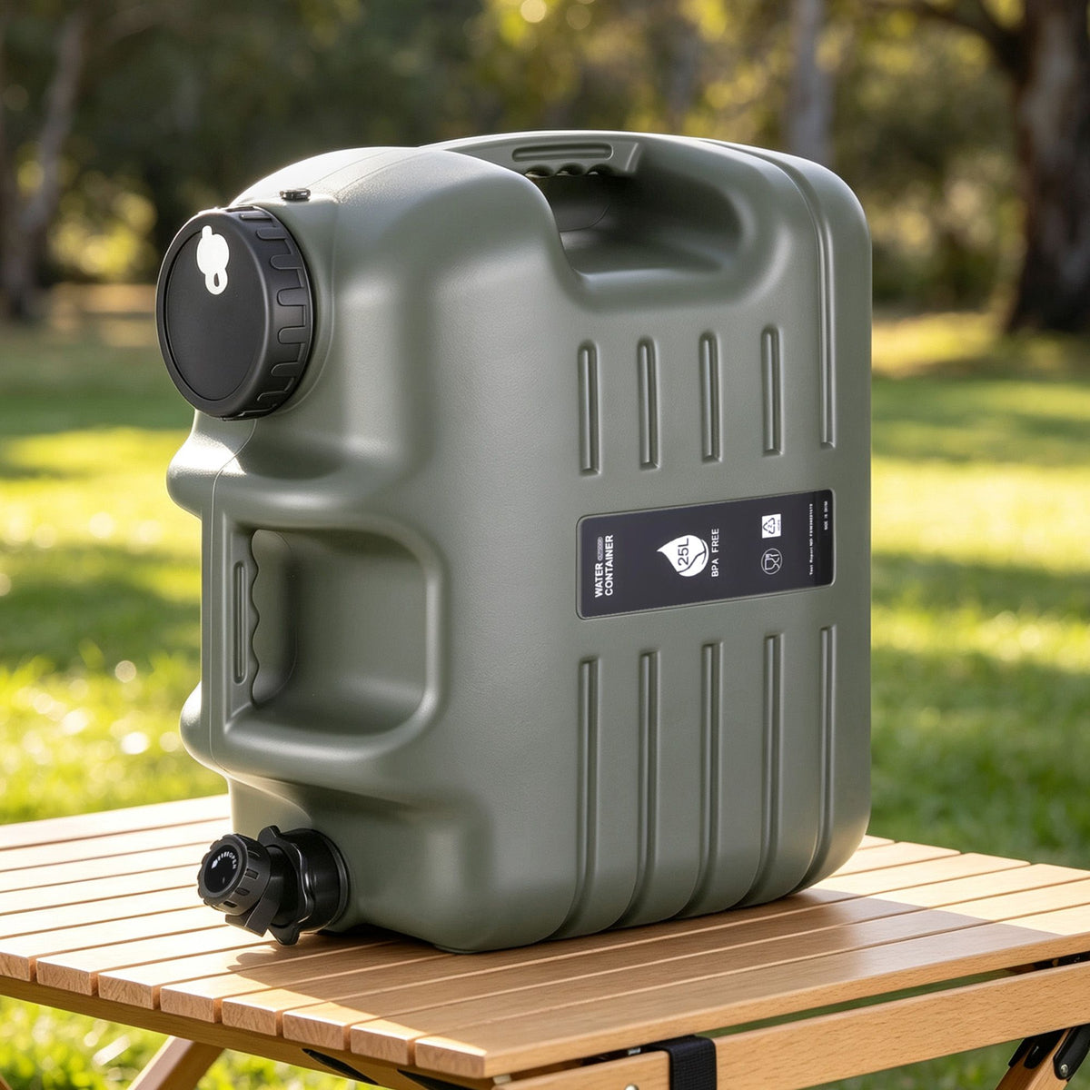 25L Water Container Jerry Can Bucket Camping Outdoor Storage Tank