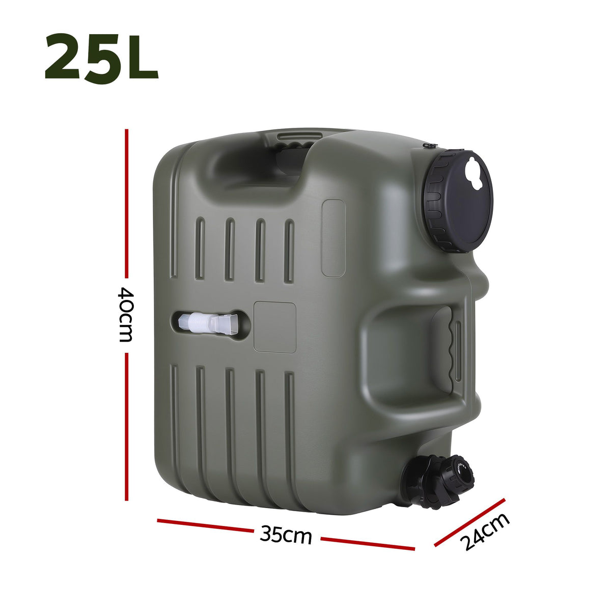 25L Water Container Jerry Can Bucket Camping Outdoor Storage Tank