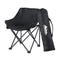 Camping Moon Chair – Folding Portable 120kg Oxford Fabric Seat Black