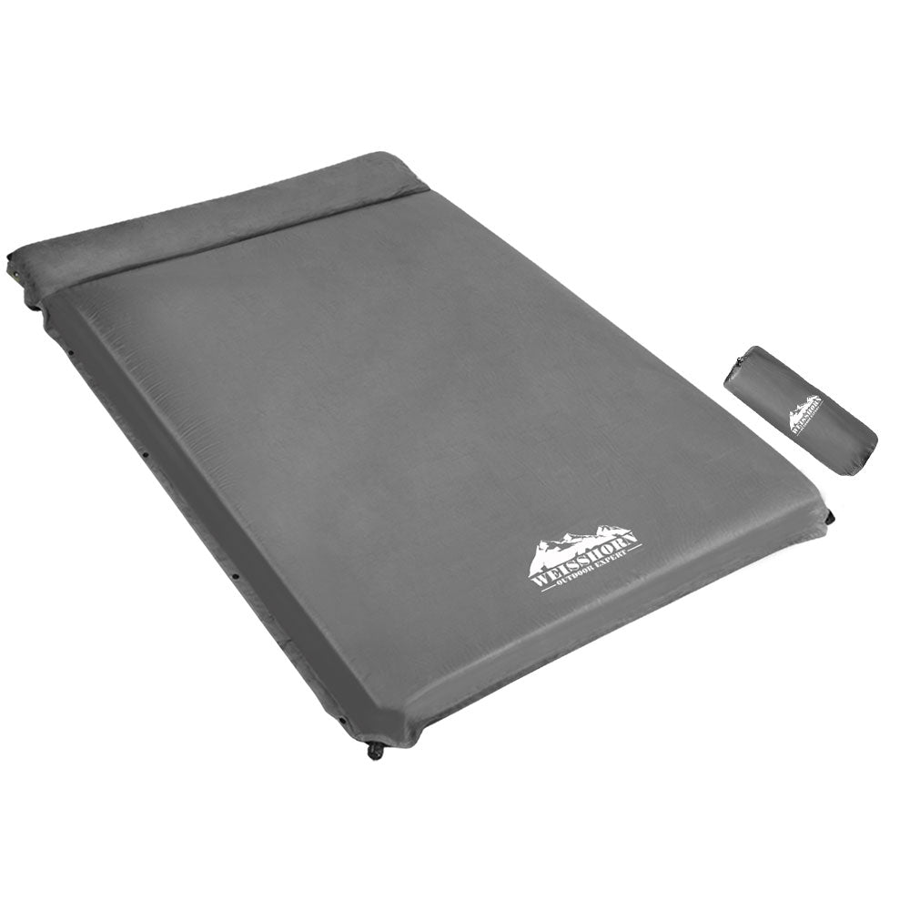 Self Inflating Mattress 10CM Camping Sleeping Mat Air Double Grey