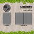 Double Self Inflating Camping Mat 10cm Thick Suede Top - Grey