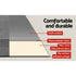 Double Self Inflating Camping Mat 10cm Thick Suede Top - Grey