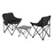 3pc Camping Table Chair Set Outdoor Folding Aluminium Portable Picnic