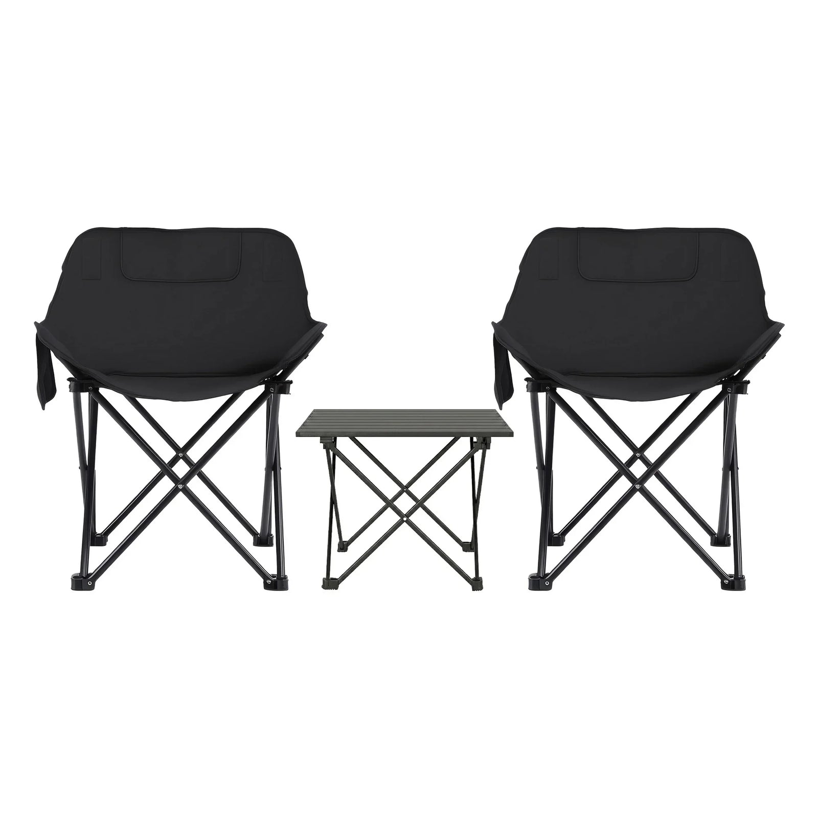 3pc Camping Table Chair Set Outdoor Folding Aluminium Portable Picnic