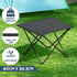 3pc Camping Table Chair Set Outdoor Folding Aluminium Portable Picnic