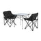 3pc Camping Table Chair Set Outdoor Folding Aluminium Portable Picnic
