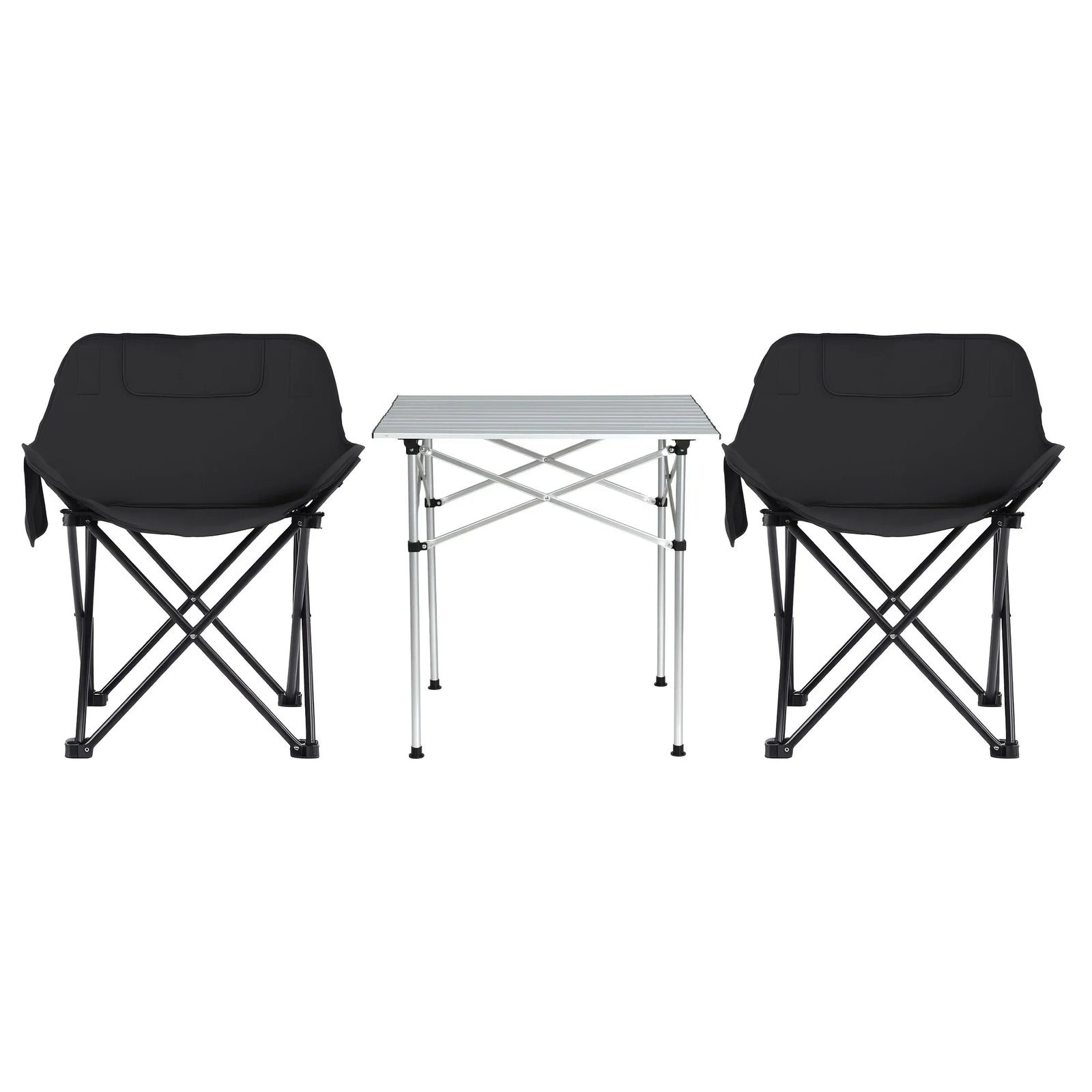 3pc Camping Table Chair Set Outdoor Folding Aluminium Portable Picnic