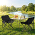 3pc Camping Table Chair Set Outdoor Folding Aluminium Portable Picnic