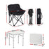 3pc Camping Table Chair Set Outdoor Folding Aluminium Portable Picnic