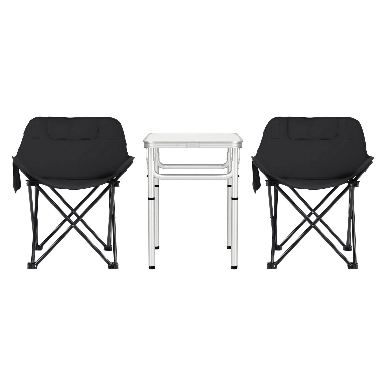 3pc Camping Table Chair Set Outdoor Folding Aluminium Portable Picnic