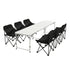 7pc Camping Table Chair Set Outdoor Folding Aluminium Portable Picnic