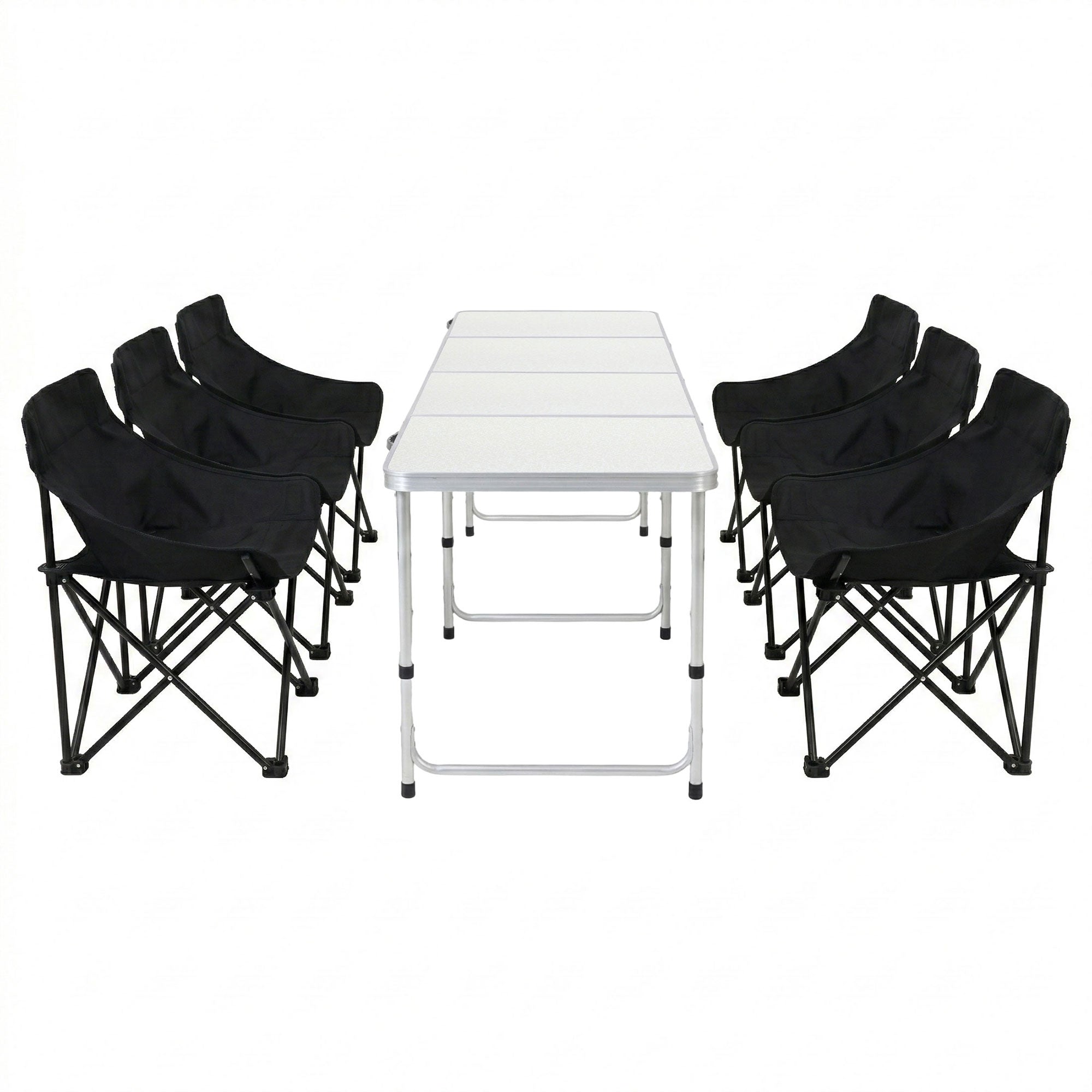 7pc Camping Table Chair Set Outdoor Folding Aluminium Portable Picnic